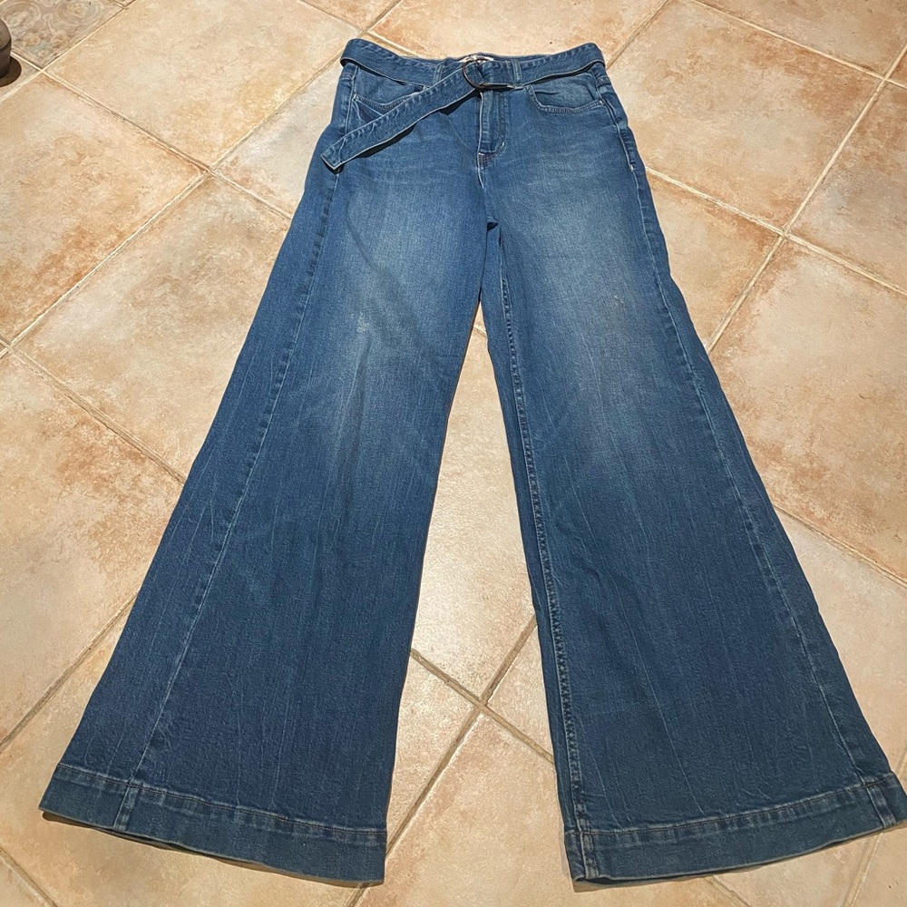 Free people jeans high waist Wide leg bell bottom